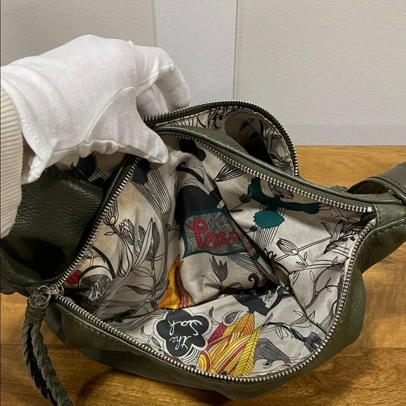 The Sak Olive Green Leather Hobo Bag - Picture 6 of 10